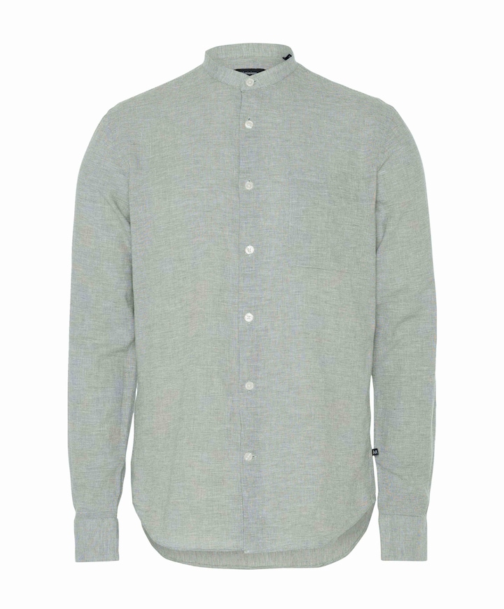 Heren overhemd lange mouw groen