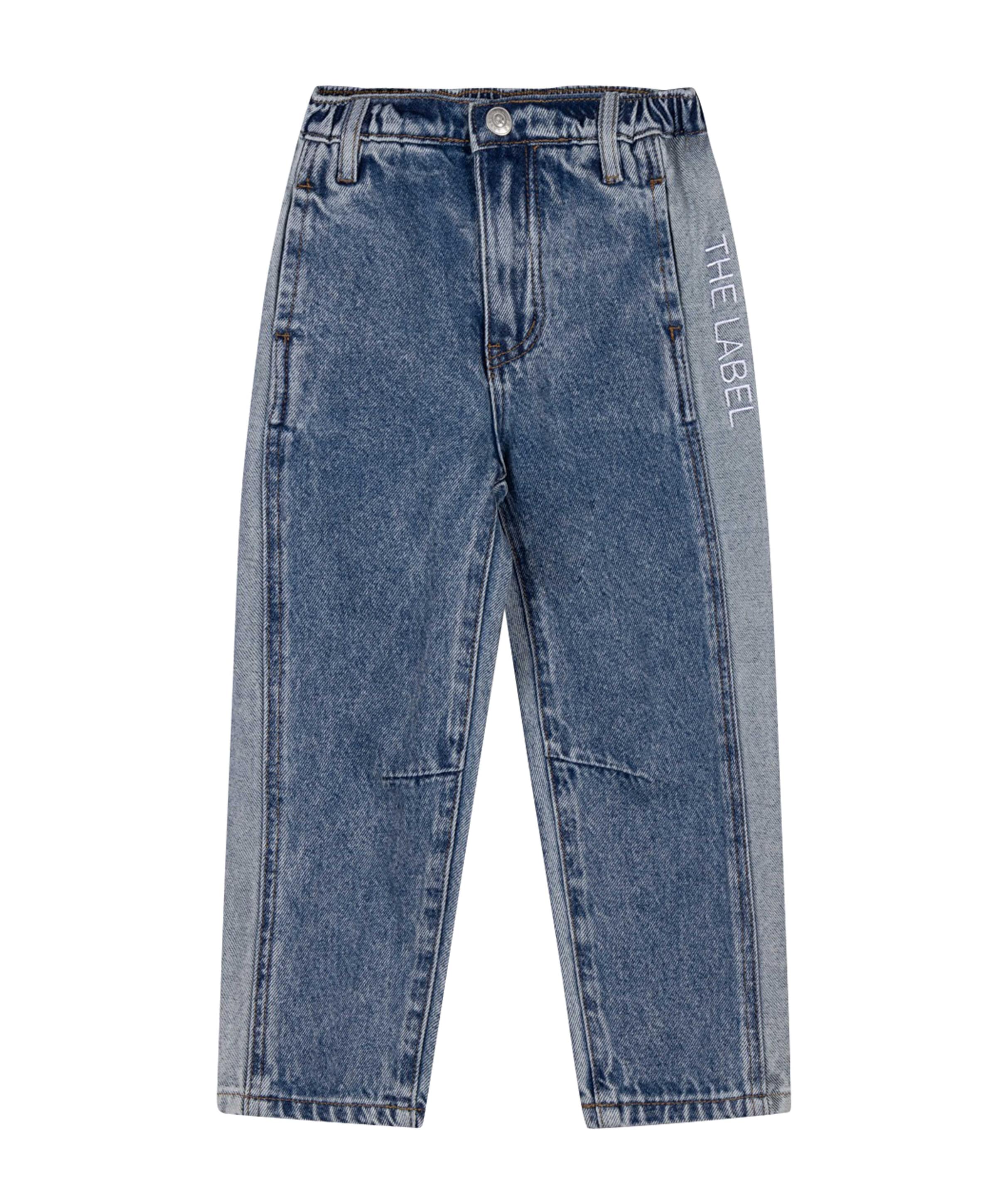 KIDS COLOUR BLOCK DENIM uniseks jeans  blauw