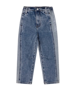 KIDS COLOUR BLOCK DENIM uniseks jeans  blauw