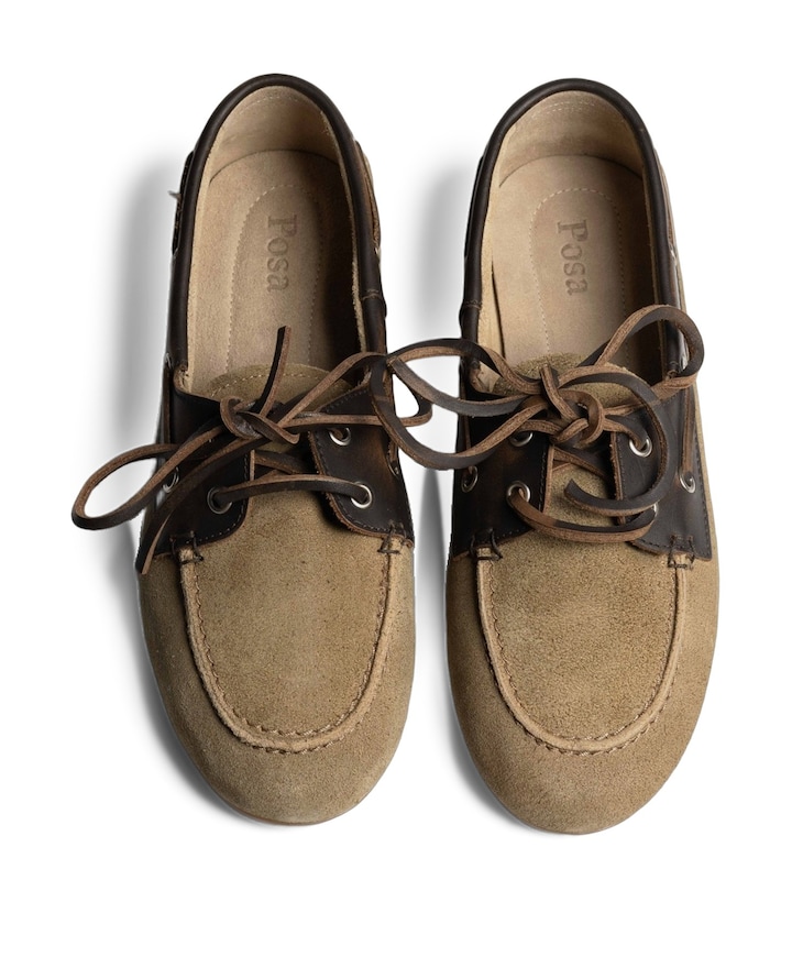 dames mocassins bruin