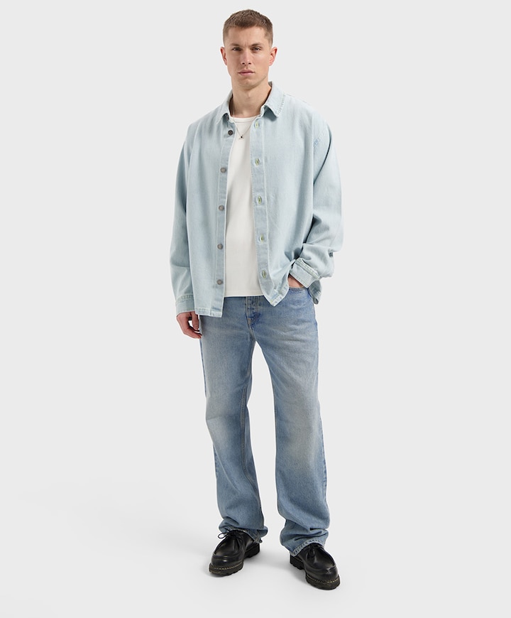 Heren overshirt blauw