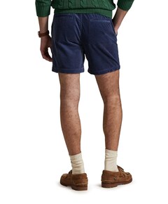 Flat korte broek blauw