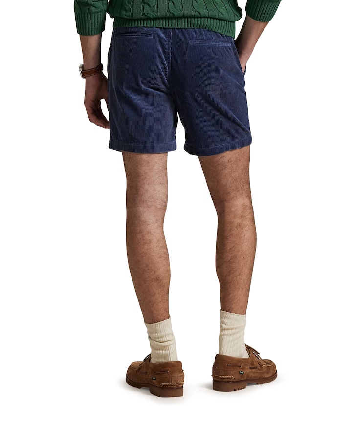 Flat korte broek blauw