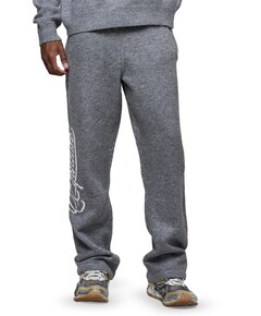 Fluffy knit pants uniseks broek grijs