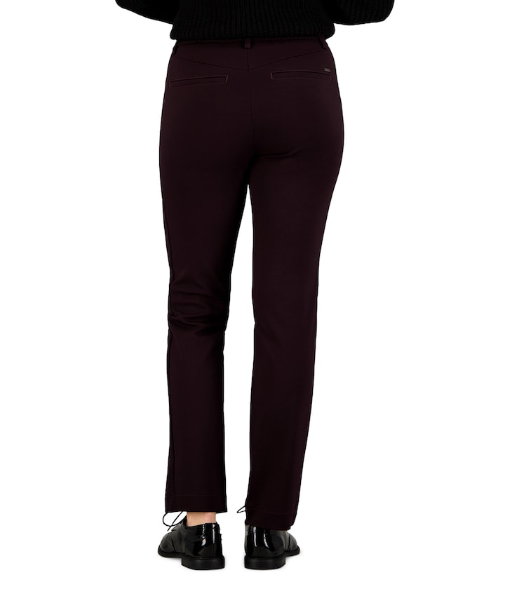 Hose Pull On Slim dames broek bordeaux
