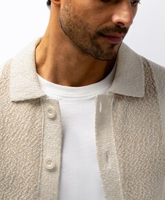 Heren polo beige