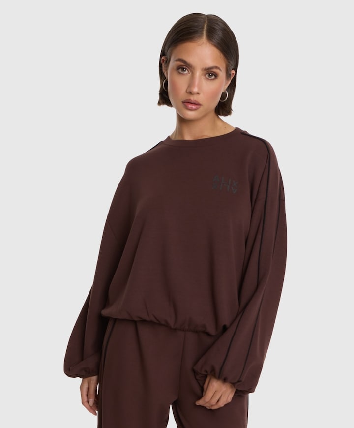 Dames sweater bruin