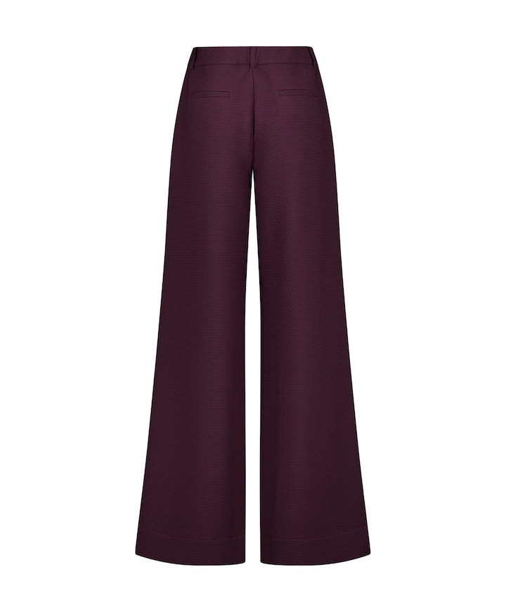 Alexie waffle dames broek bordeaux