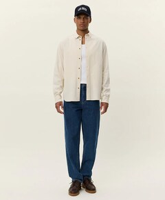 Overhemd lange mouw beige