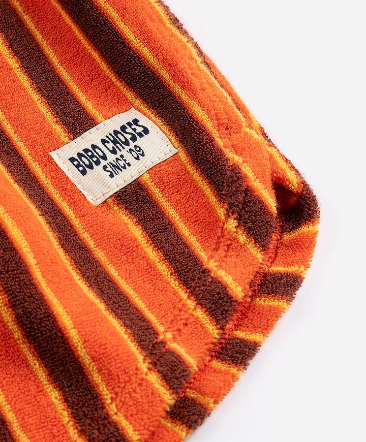 Striped Brick terry cloth shorts jongens korte broek oranje
