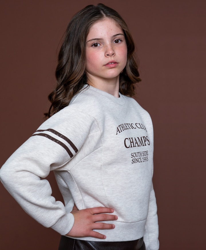 Meisjes sweater beige
