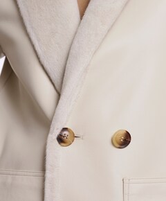 Dames jas reversible ecru