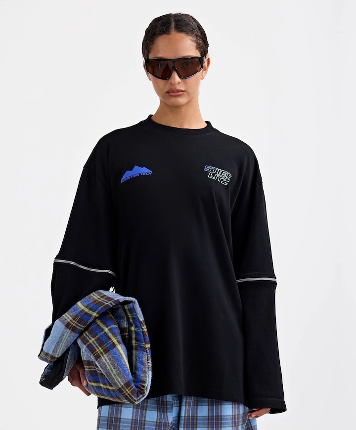 Dames longsleeve zwart