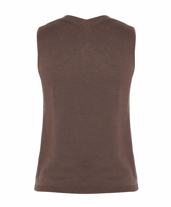 Dames top bruin
