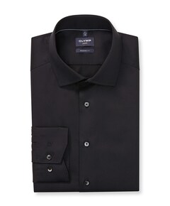 Heren overhemd lange mouw zwart