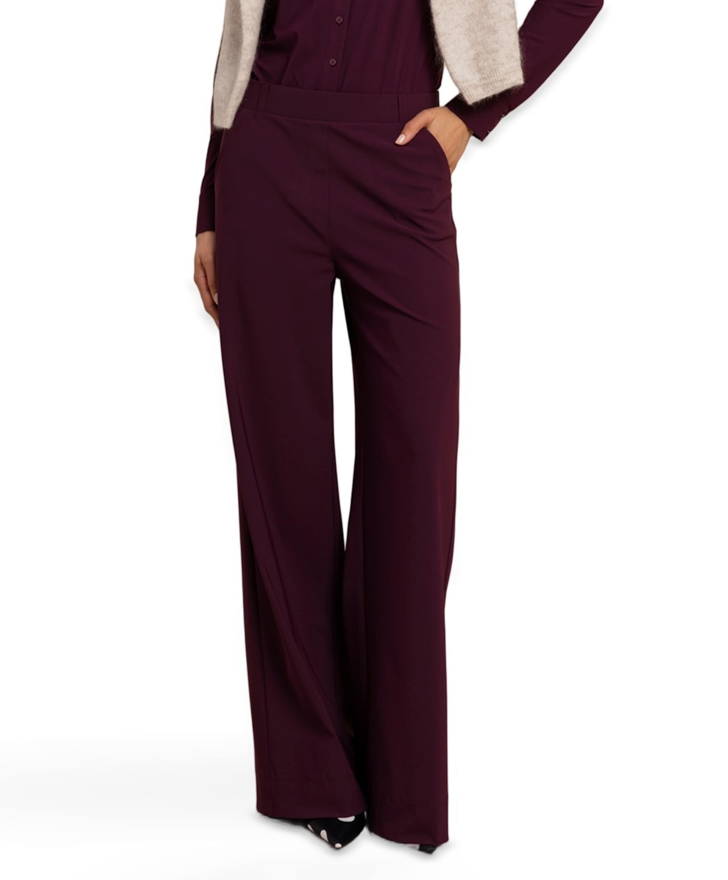 Lexie LONG bonded trousers dames broek bordeaux