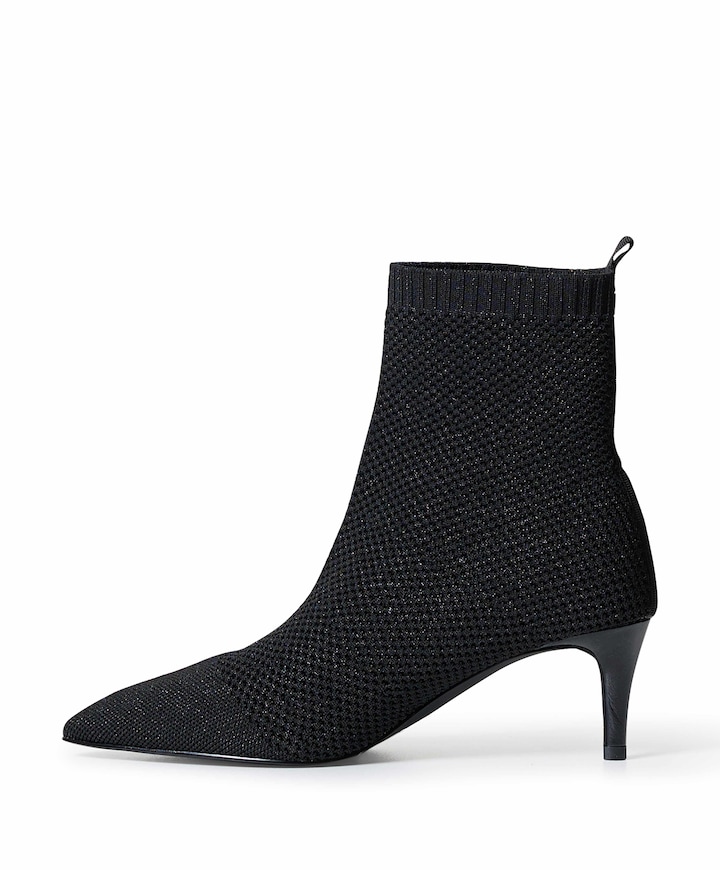 dames enkellaarzen zwart