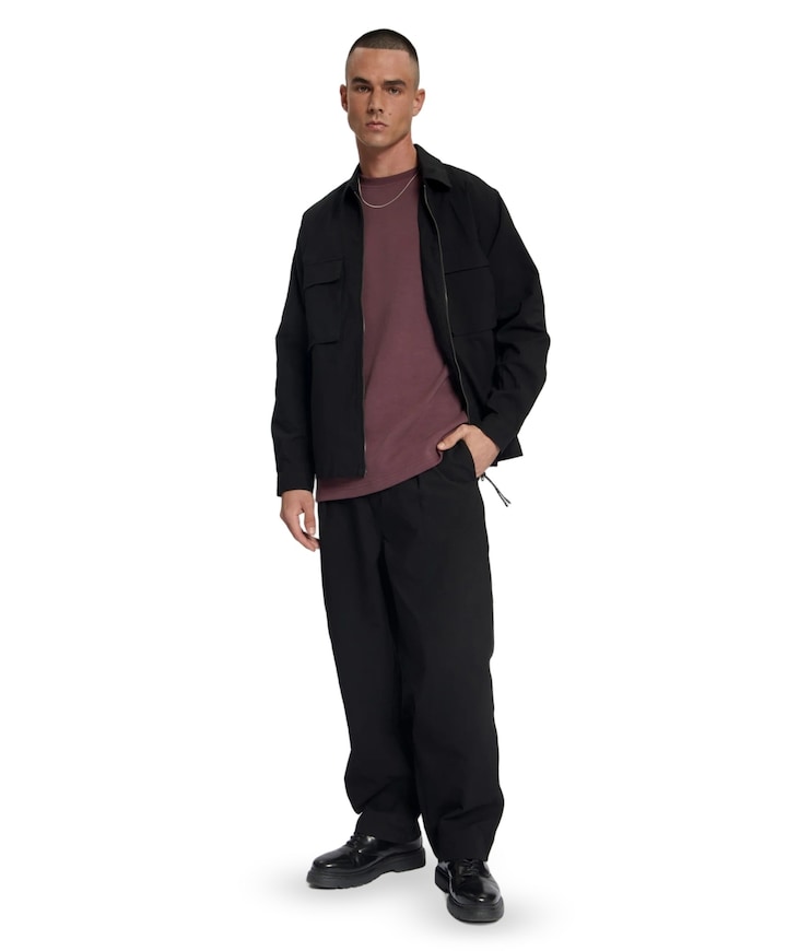 HARBOR RIPSTOP CRINKLE COTTON CHINO heren broek zwart