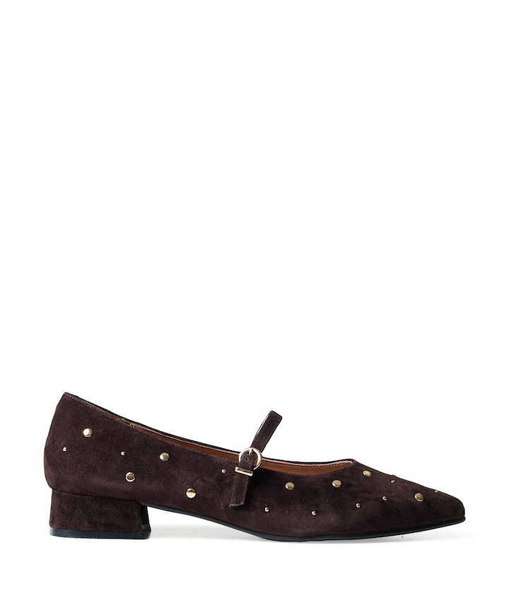 Annette dames ballerina's bruin