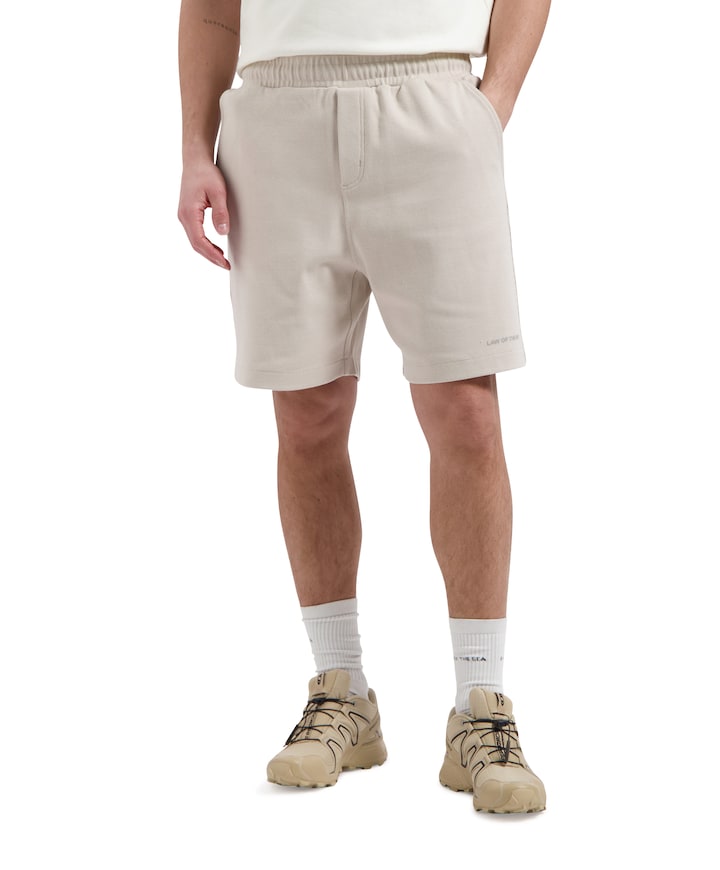STAR RIBBED SWEAT SHORTS heren korte broek beige