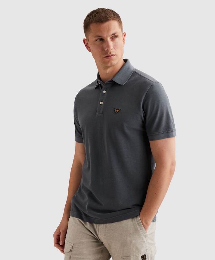 Heren polo blauw
