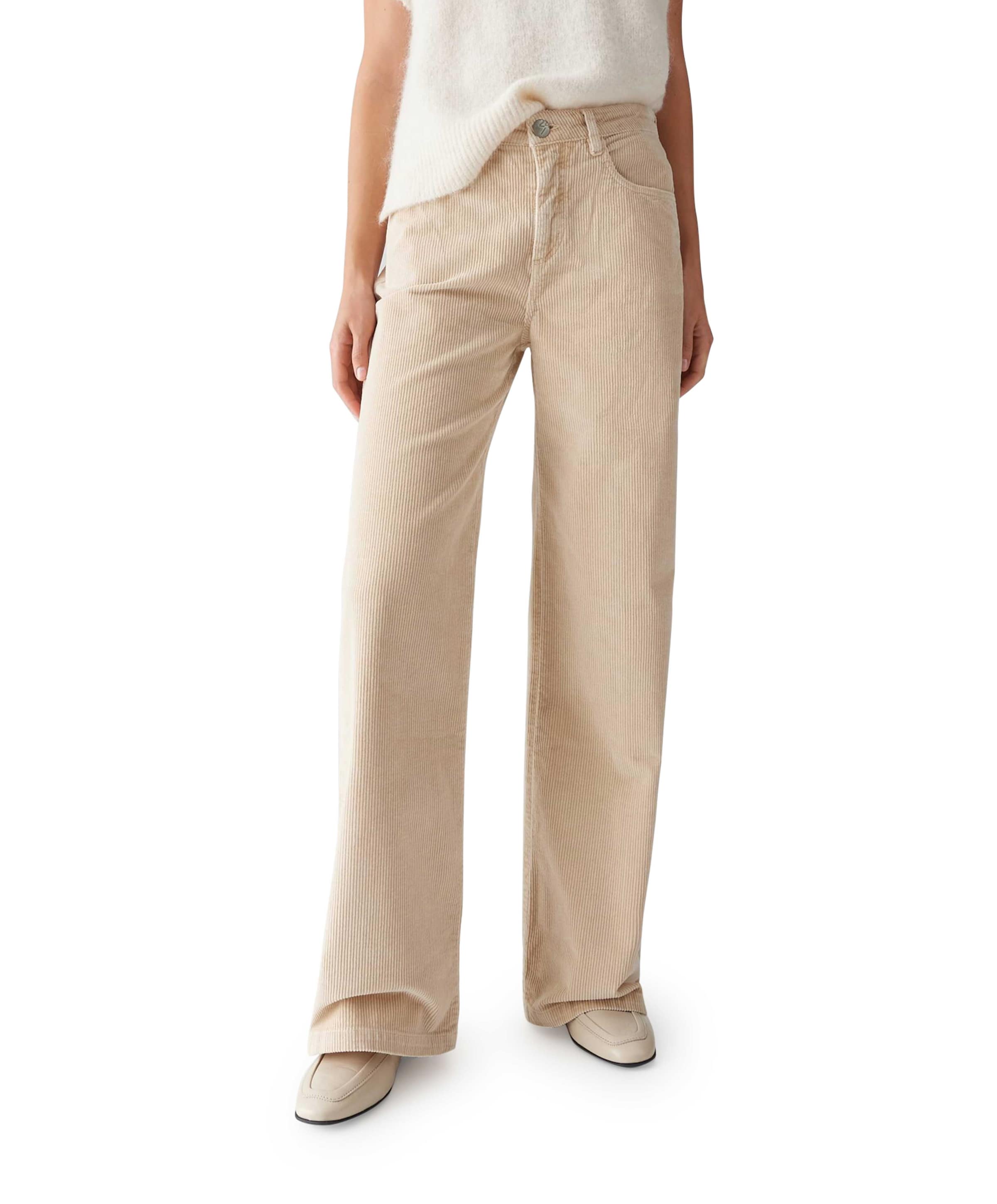 Minah palazzo cord broek beige