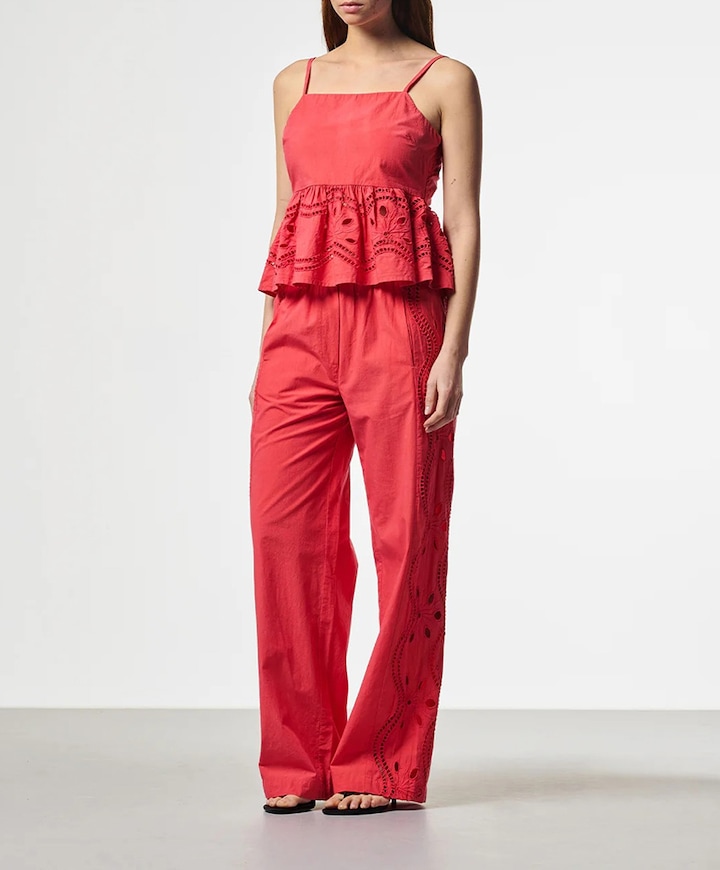 ESILA LACE CO 521 dames broek rood