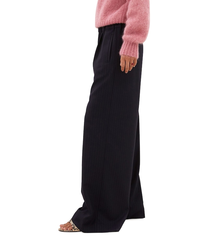 benji pinstripe pants dames broek blauw