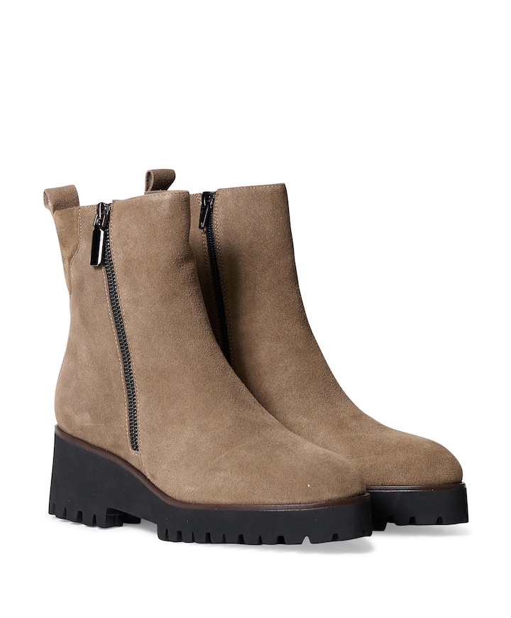 Cassandra dames enkellaarzen beige