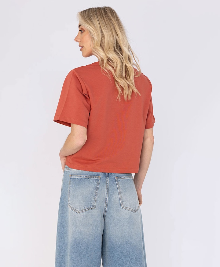 Dames T-shirt brique