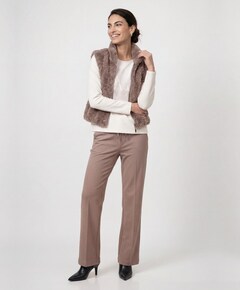 Dames gilet beige