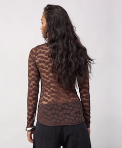 Dames longsleeve bruin