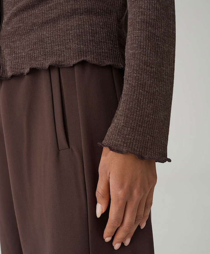 Dames longsleeve bruin