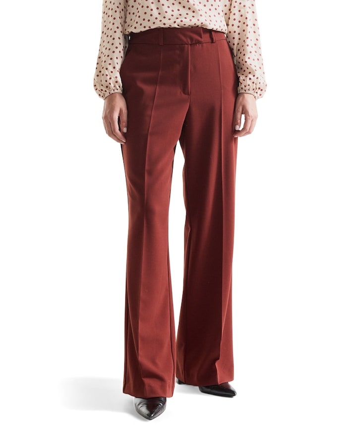 DESSY wtq 453 wide leg long dames broek brique