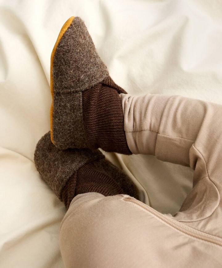 Wool Rib uniseks pantoffels  bruin