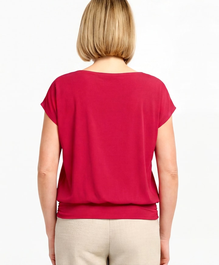 Dames T-shirt bordeaux