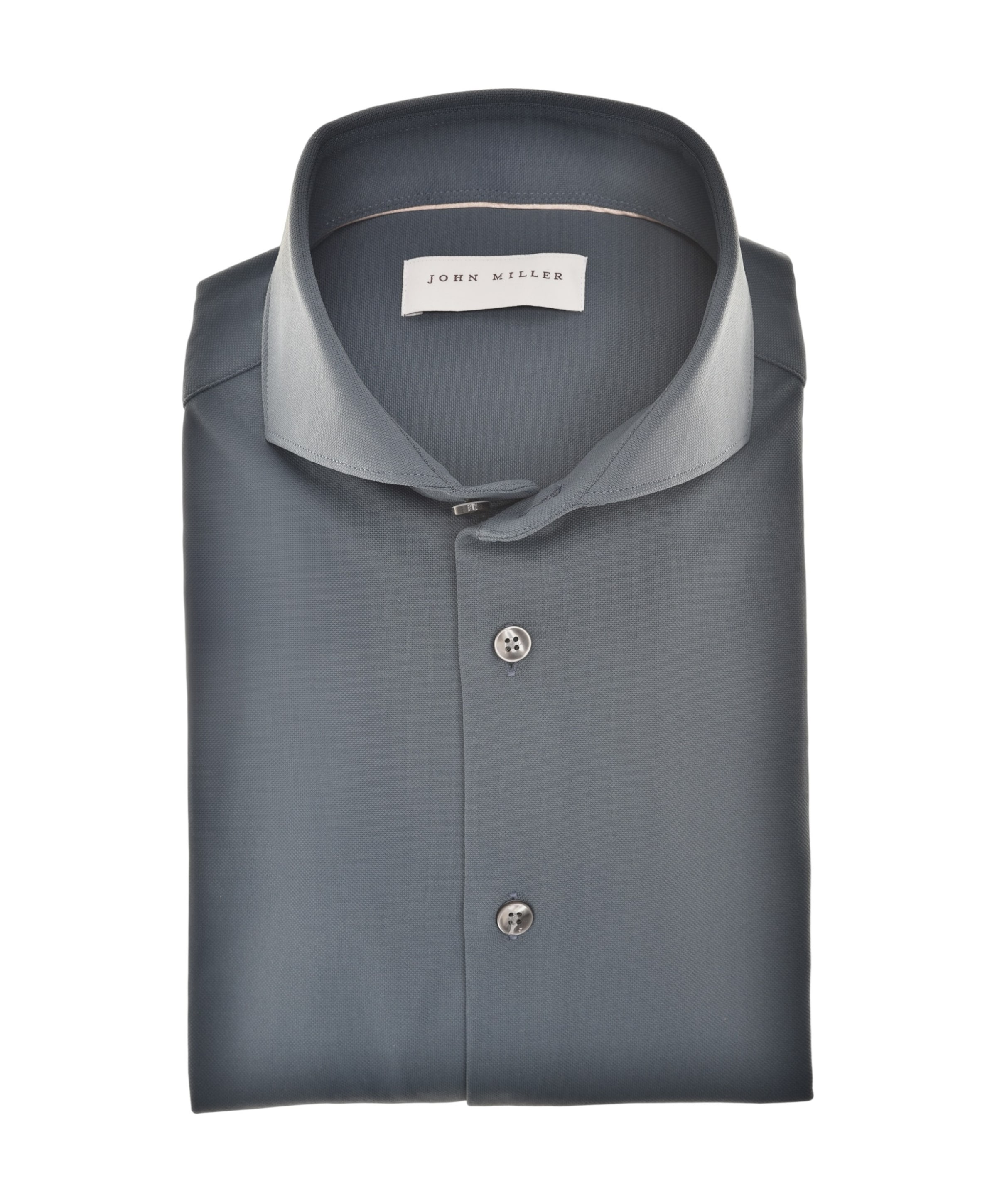 Heren overhemd lange mouw blauw
