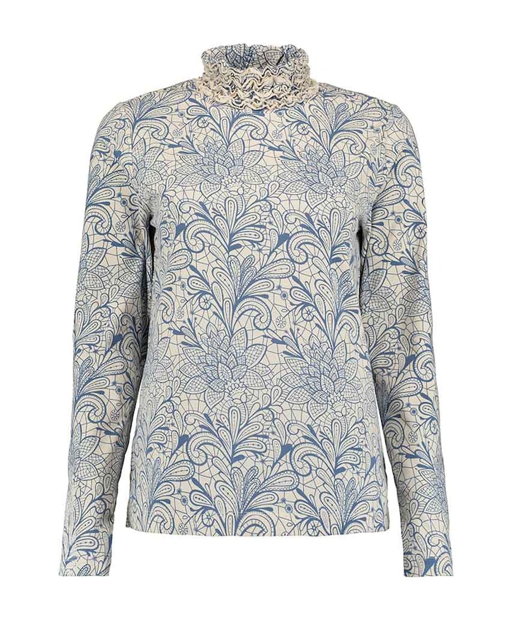 Dames longsleeve blauw