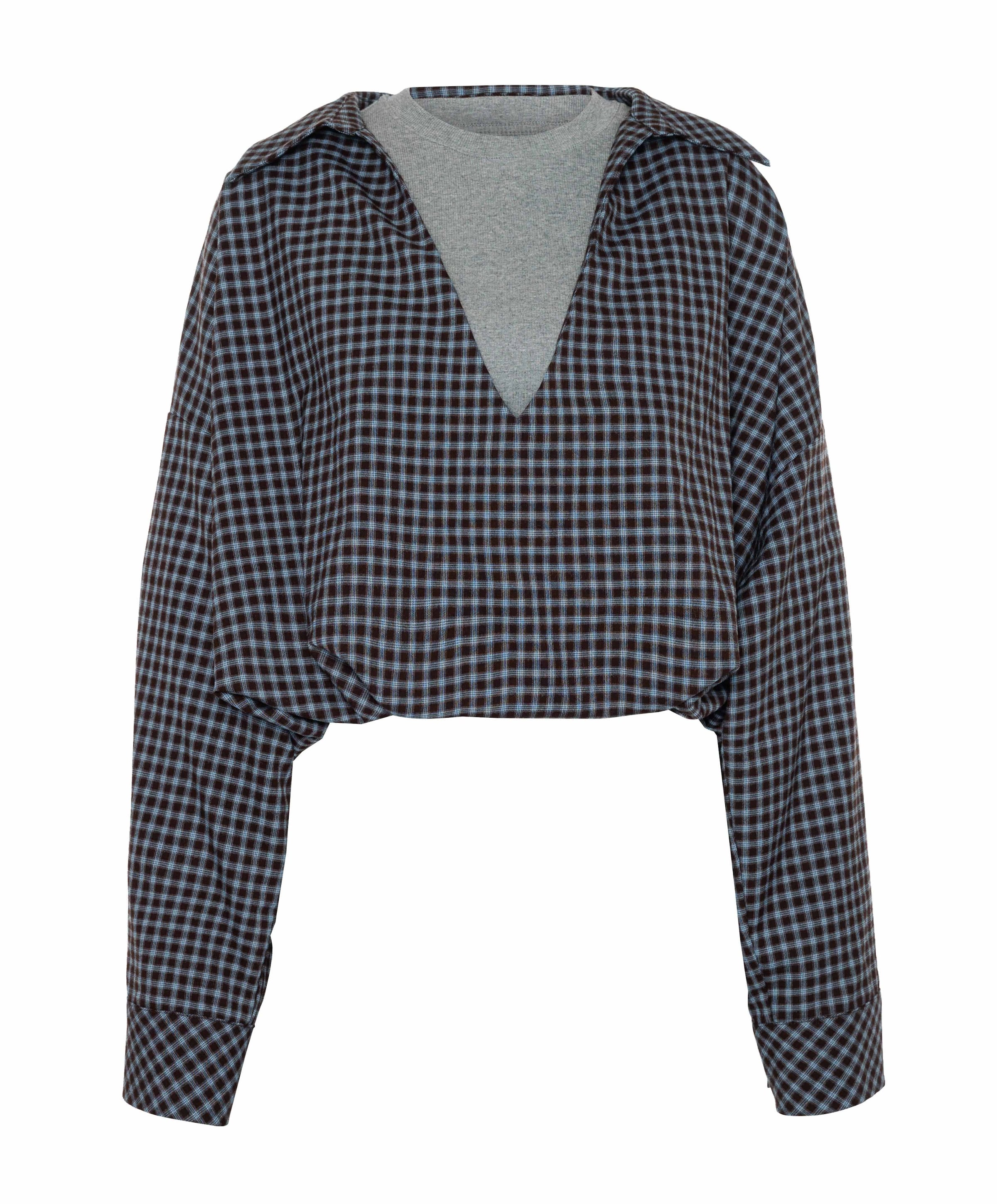 Dames blouse bruin