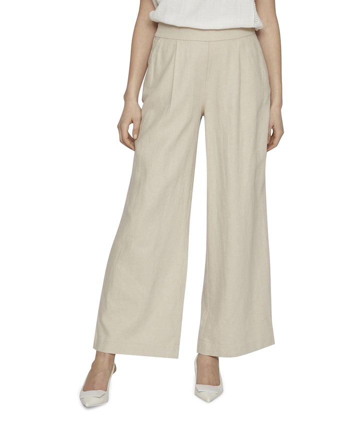 VIJOLANDA HW PLEATED PANTS - NOOS dames broek beige