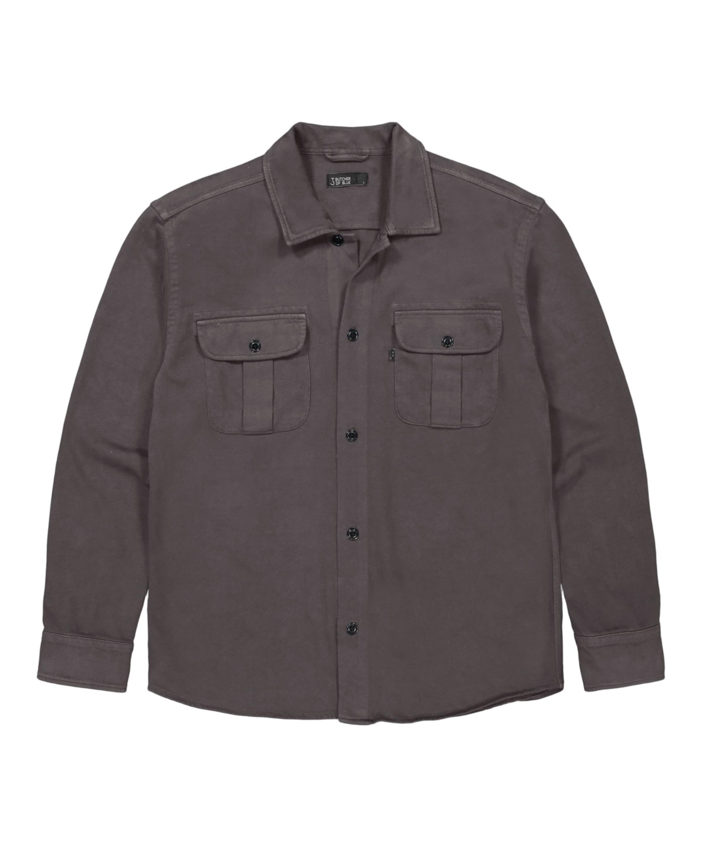 Heren overshirt grijs