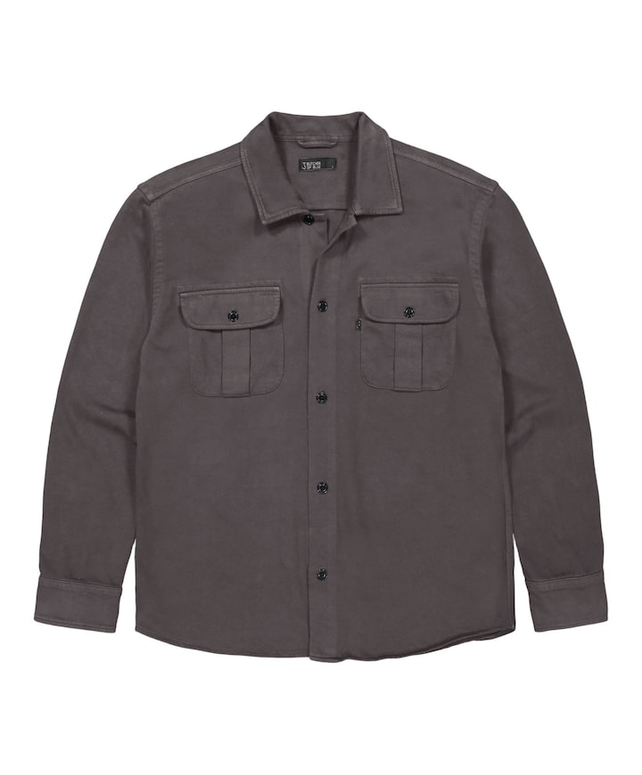 Heren overshirt grijs