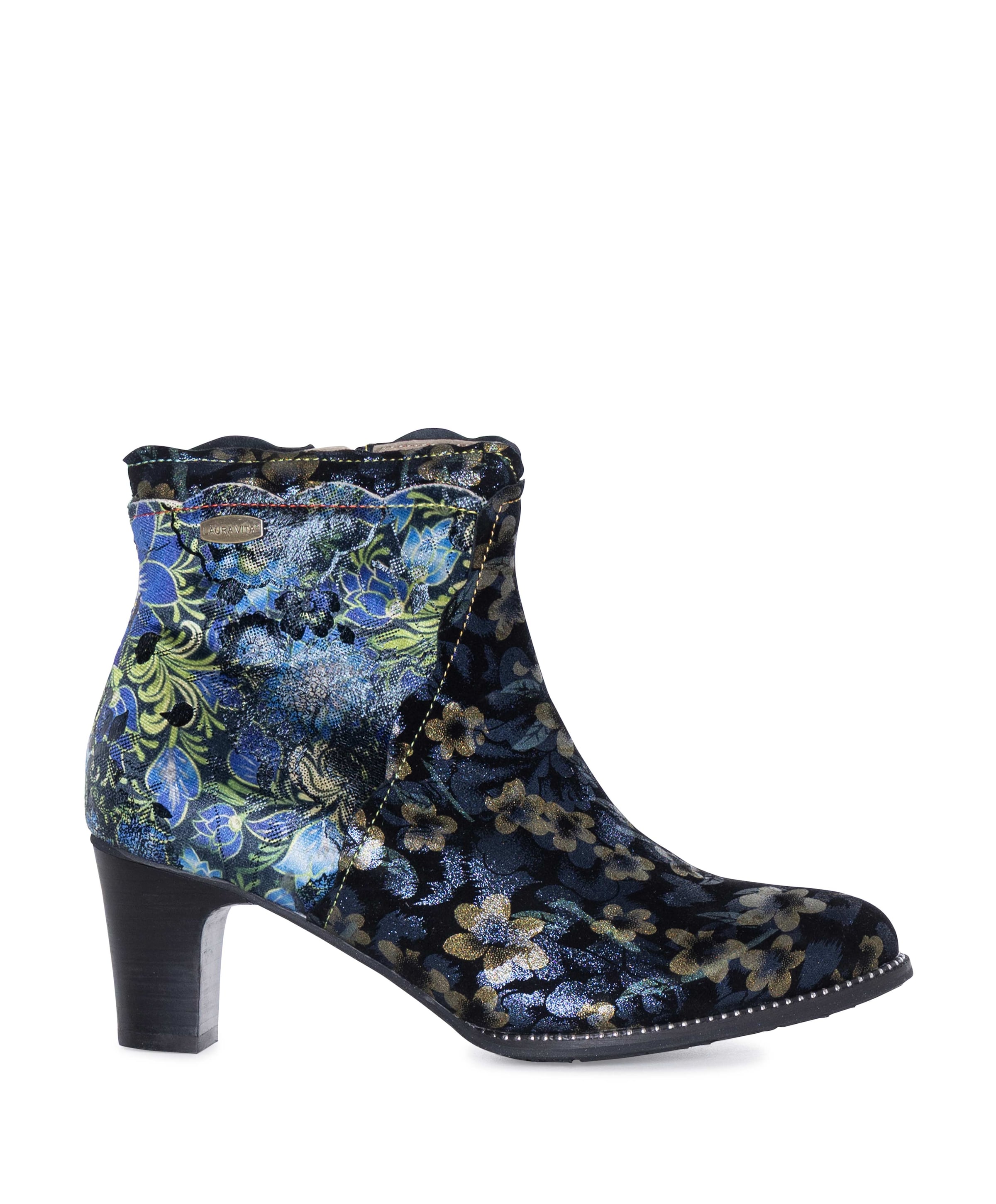 dames enkellaarzen blauw