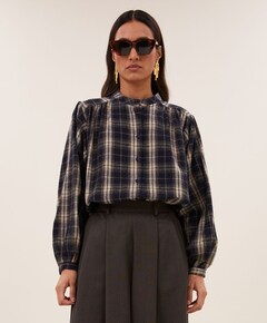 Dames blouse blauw
