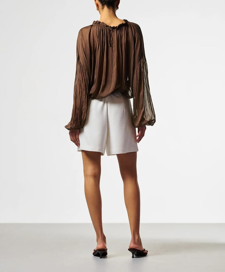 Dames blouse bruin