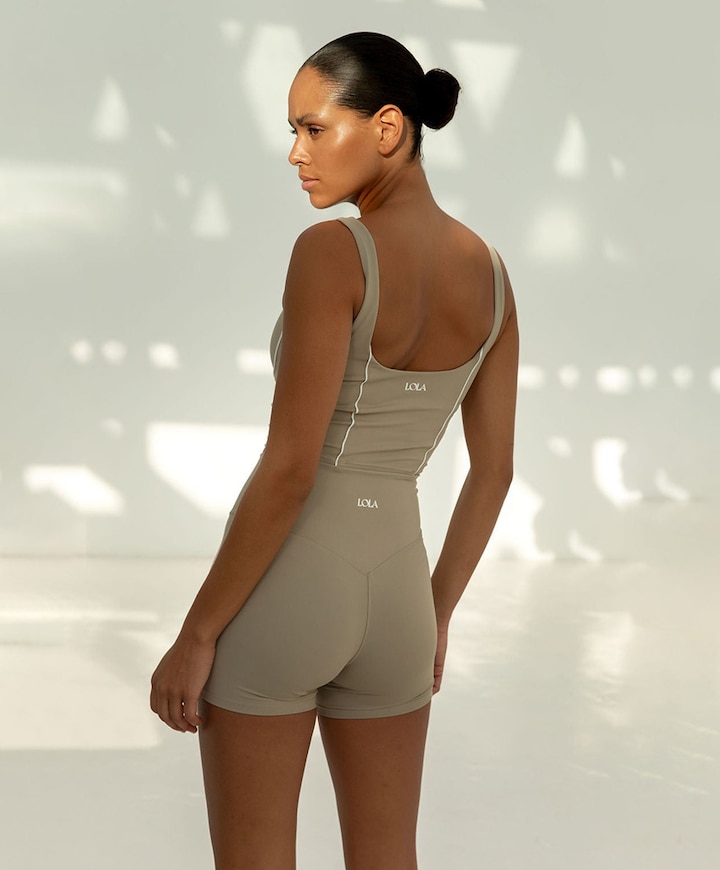 Alma dames tight short beige