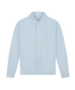 Heren overhemd lange mouw blauw