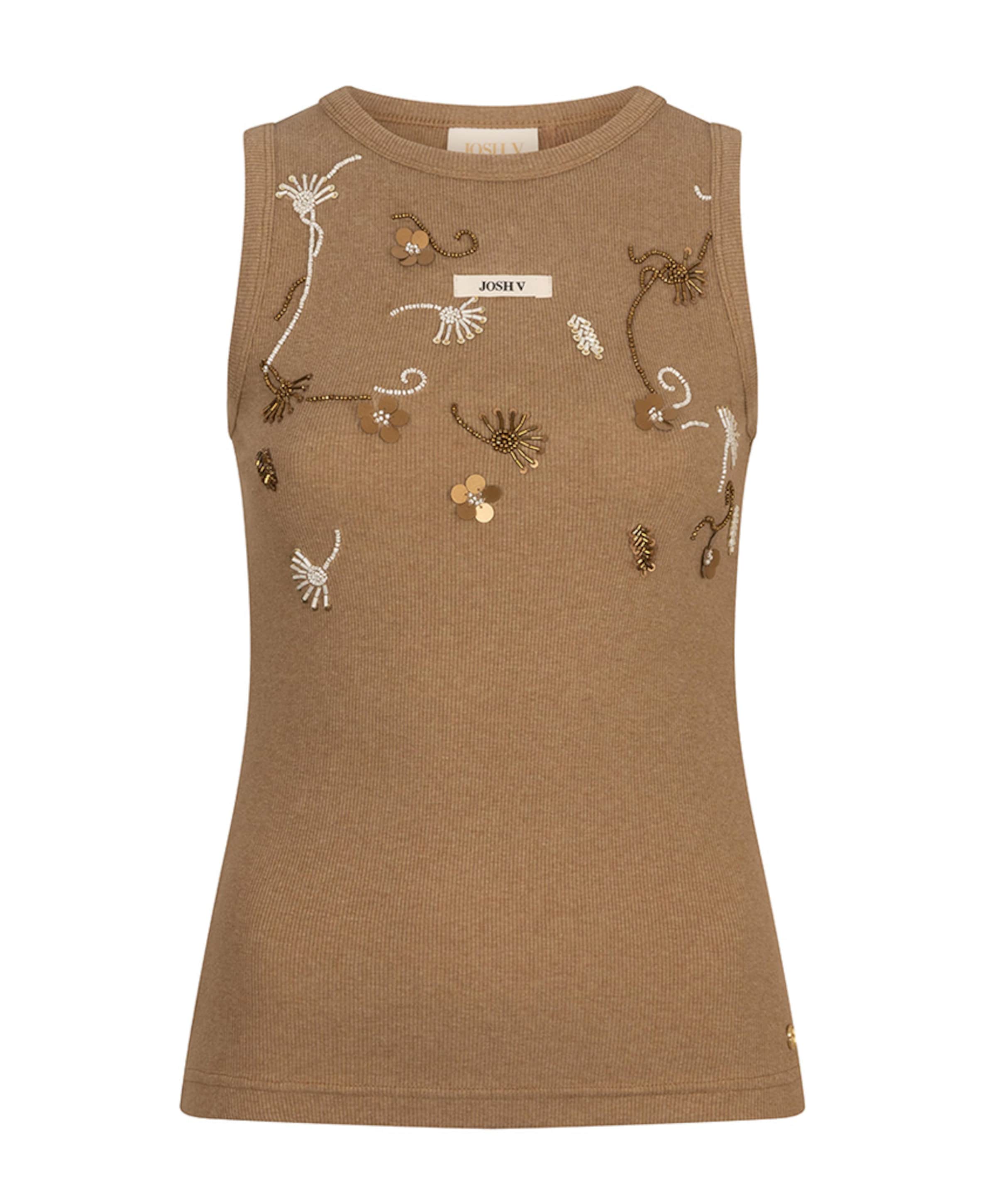 Dames top bruin