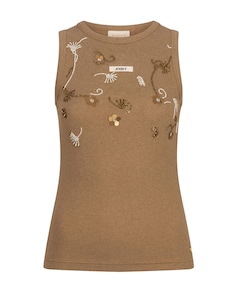Dames top bruin