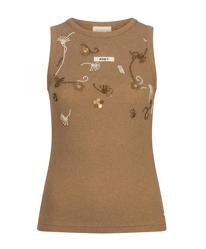 Dames top bruin